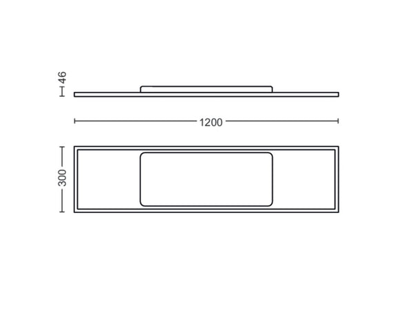 Panneau Aurelle rectangulaire LED 120X30 cm Blanc