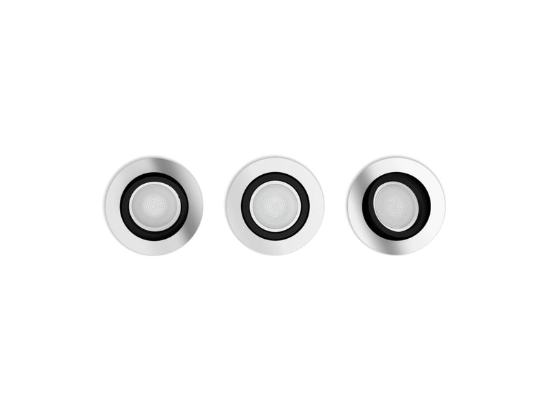 Pack de 3 spots à encastrer Milliskin rond argent