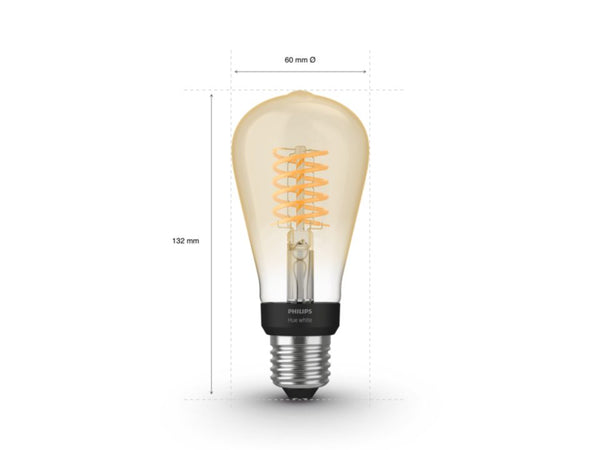 Pack Ampoule de 1 ST64 E27 Filament Edison Filament Hue White