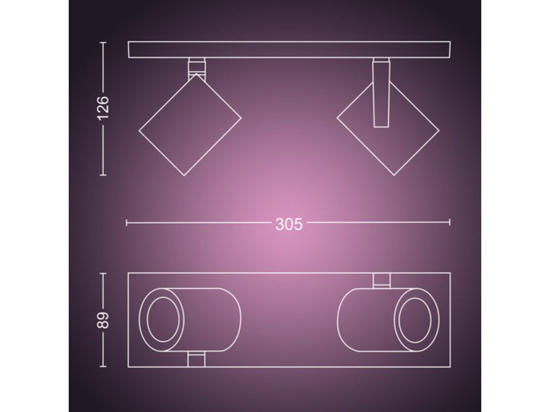 Spot double Argenta Aluminium